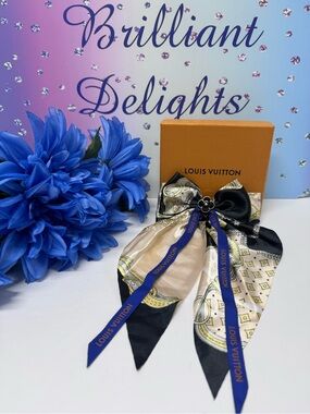 ❤️‍🔥SALE OOAK CUSTOM MADE LOUIS VUITTON RIBBON HAIR BOW